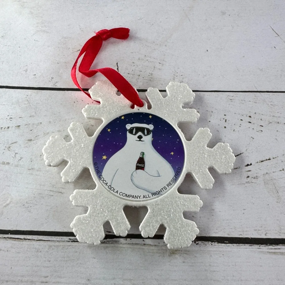 Vtg Coca-Cola‎ Christmas Ornament Lot 8pc Santa Polar Bear Truck Vending Machine